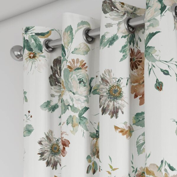 Sage-Bloom Printed Door Curtains: Elegant 84"x52" Panels for Your Home - Image 2