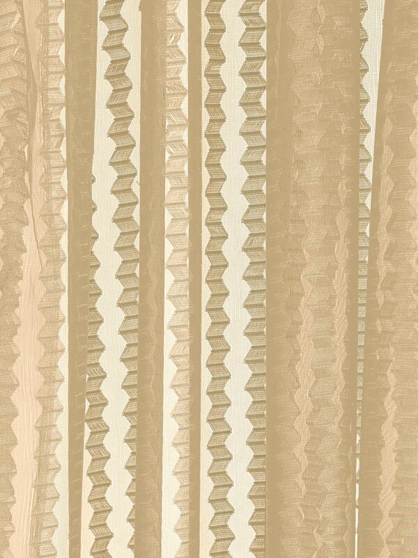 Beige Cortina Polyester Linen Sheer Curtain Set with Eyelet Rings - 2 Pack - Image 4