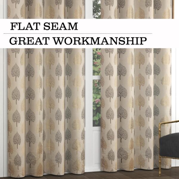 Supreme Betel Leaf Curtains: 80% Room Darkening Coffee Window Drapes - Image 7