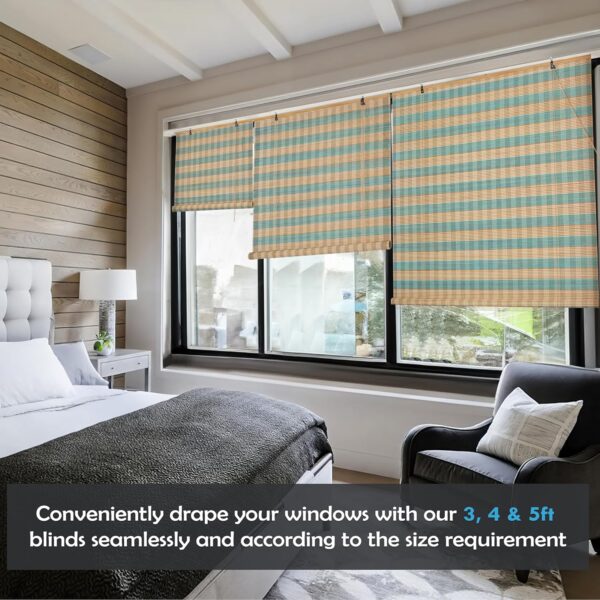 Bamboo Roll-Up Curtains for Sunlight and Dust Protection in Windows - Image 8