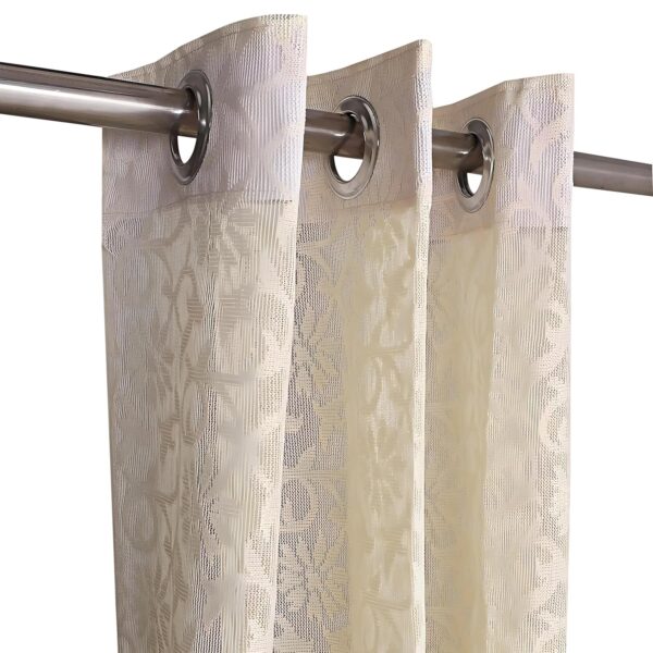 Elegant Floral Sheer Door Curtains for Living Room and Bedroom Decor - Image 2