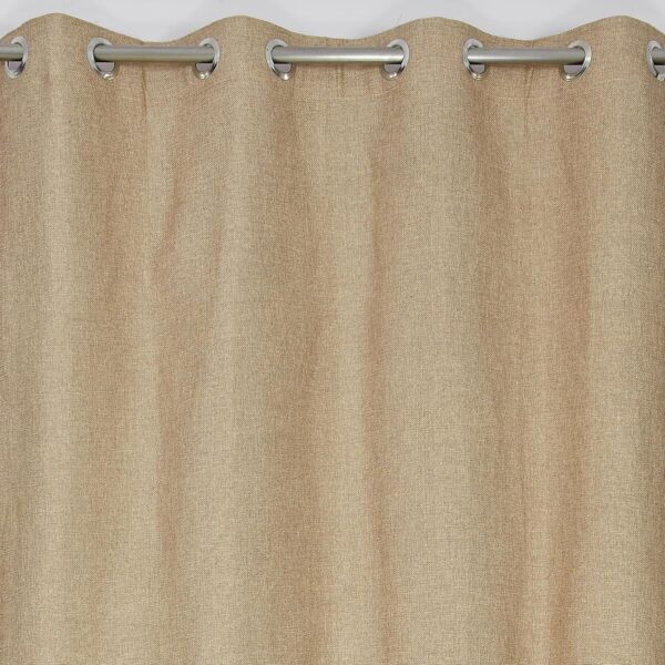 Jute Curtain for Doors: Modern 7 Feet Long Eyelet Parda in Beige - Image 5