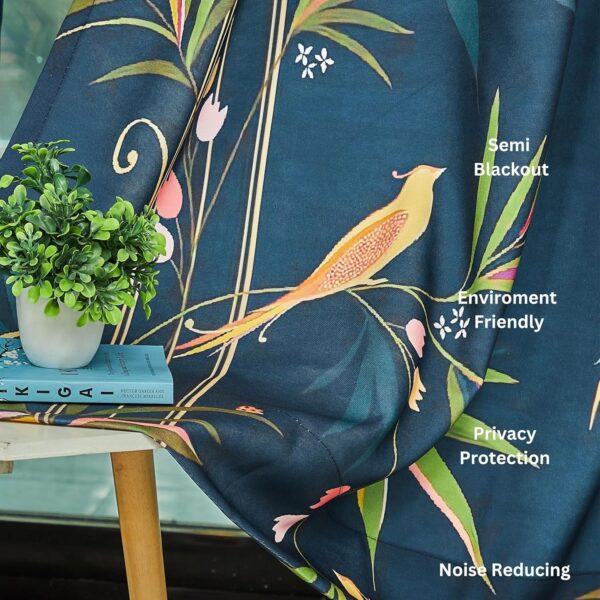 Tramb Printed Polyester Curtains: Stylish Privacy and Noise Reduction for Your Home - Image 3