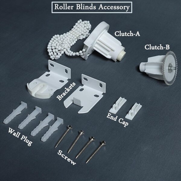 Roller Shade Accessory Set: Complete Repair Kit for 38mm Blinds Fitting - Image 2