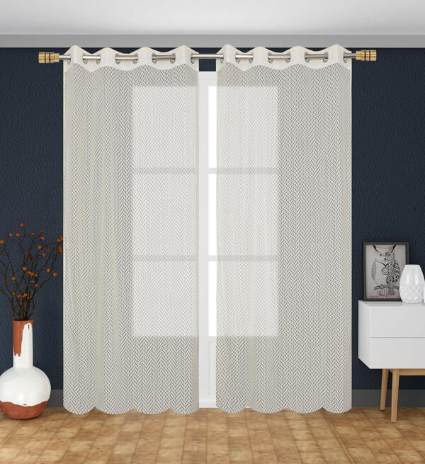 Lightweight Sheer Polyester Wave Curtains for Long Doors and Balconies - Image 5