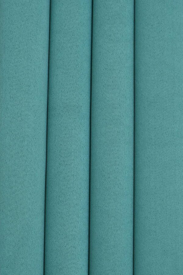 Aqua Faux Silk Blackout Curtains for Doors: Thermal Insulation & Room Darkening - Image 5