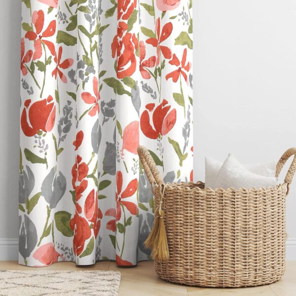 Floral Printed 100% Cotton Curtains for Stylish Room Darkening Solutions - Image 3