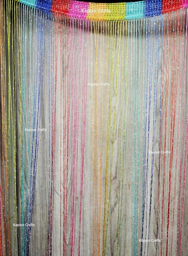 Multicoloured Washable String Thread Curtain for Stylish Room Dividers - Image 2