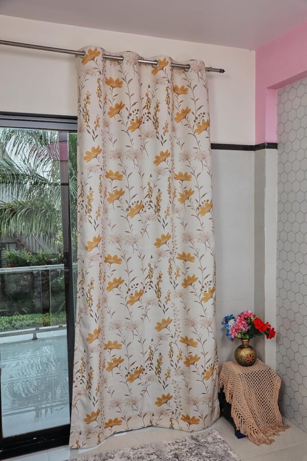 Tramb Printed Polyester Curtains: Elegant Sound-Resistant Privacy for Your Home - Image 2
