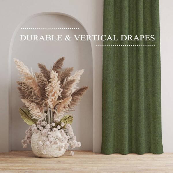 Stylish 7 Feet Jute Curtains for Doors and Windows - Hypoallergenic Green Parda - Image 7