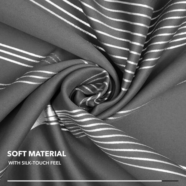 Deconovo Blackout Curtains: Stylish Dark Grey Thermal Insulated Drapes for Bedrooms - Image 7