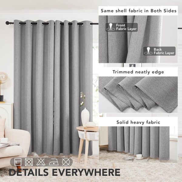 Stylish Deconovo 100% Blackout Curtains for Ultimate Room Darkening and Soundproofing - Image 7