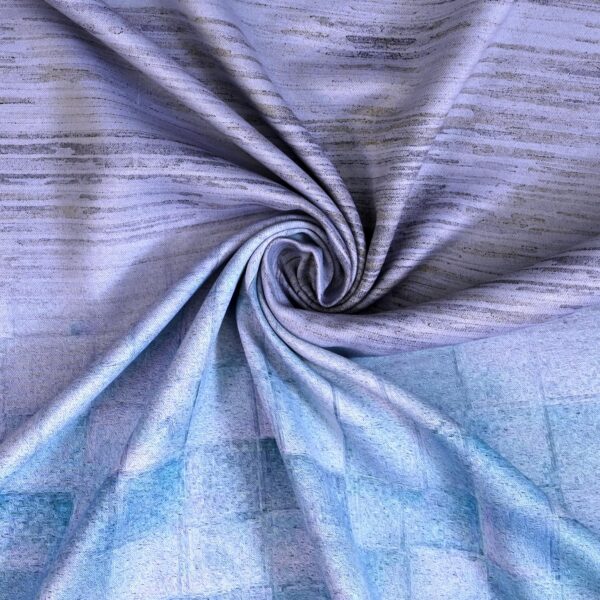 Sky Blue and Grey Solimo Blackout Curtains - 5 Feet Opaque Window Drapes - Image 5