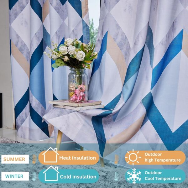 Tramb Printed Polyester Curtains: Stylish Privacy and Noise Reduction for Your Home - Image 3