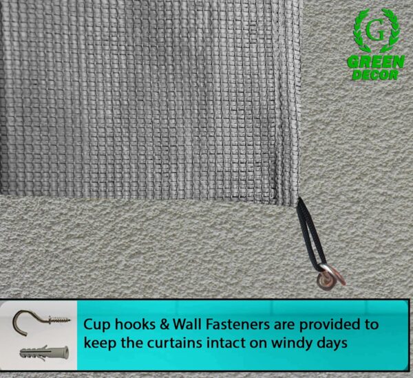 Premium Grey HDPE Balcony Curtains for Sun Blockage and UV Protection - Image 5