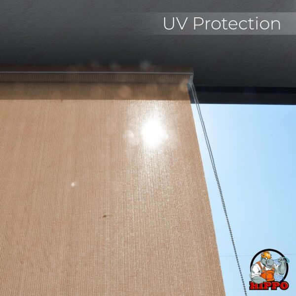 HIPPO Outdoor Roller Blind: HDPE Shade with 95% UV Protection for Balconies - Image 6