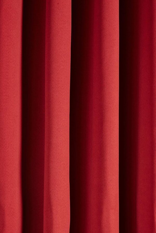 Maroon Blackout Curtains Set of 2 - 5Ft Polyester Opaque Window Drapes - Image 3