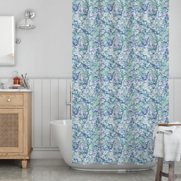 Bright Emerald Waterproof Shower Curtains - Set of 2, 60 x 72 Inches - Image 8