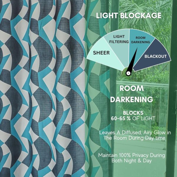 Tramb Printed Polyester Curtains: Stylish Privacy with Noise Reduction and Thermal Resistance - Image 6