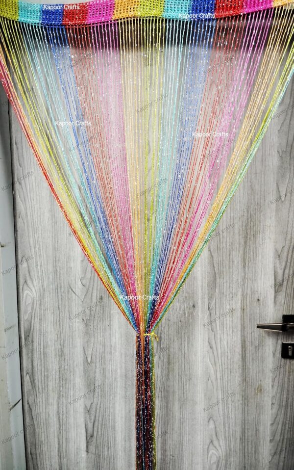 Multicoloured Washable String Thread Curtain for Stylish Room Dividers - Image 4