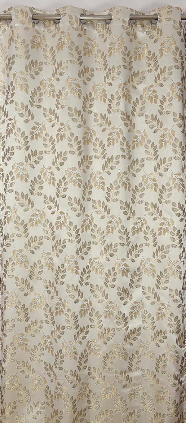 Premium Grey Tulsi Curtains: Elegant Darkening Jacquard for 9 Feet Doors - Image 4