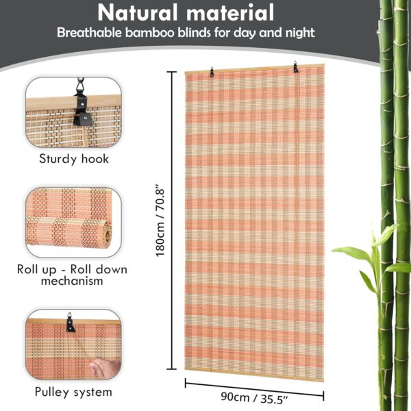 Bamboo Curtains for Sunlight Protection - Stylish Roll-Up Shades for Any Space - Image 2