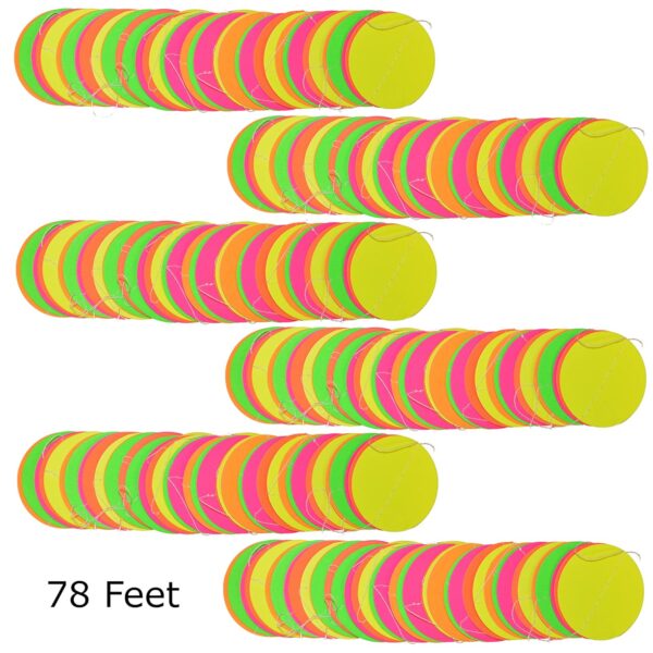 Vibrant 78ft Neon Paper Garland for Birthday and Wedding Decorations - Image 7