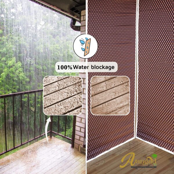 AANGAD Waterproof Bamboo Roller Blinds: Perfect for Home, Office, and Outdoors - Image 6