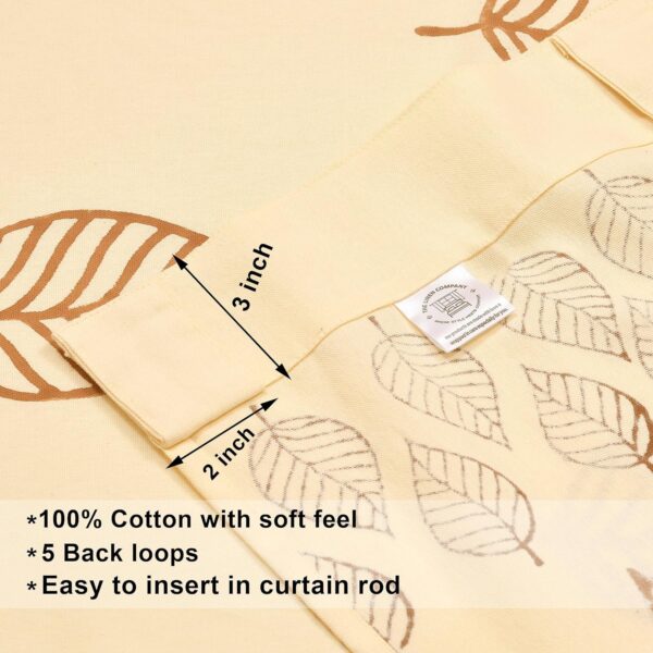 Elegant Cotton Curtains Set of 2 for Light Protection and Home Decor - Image 2