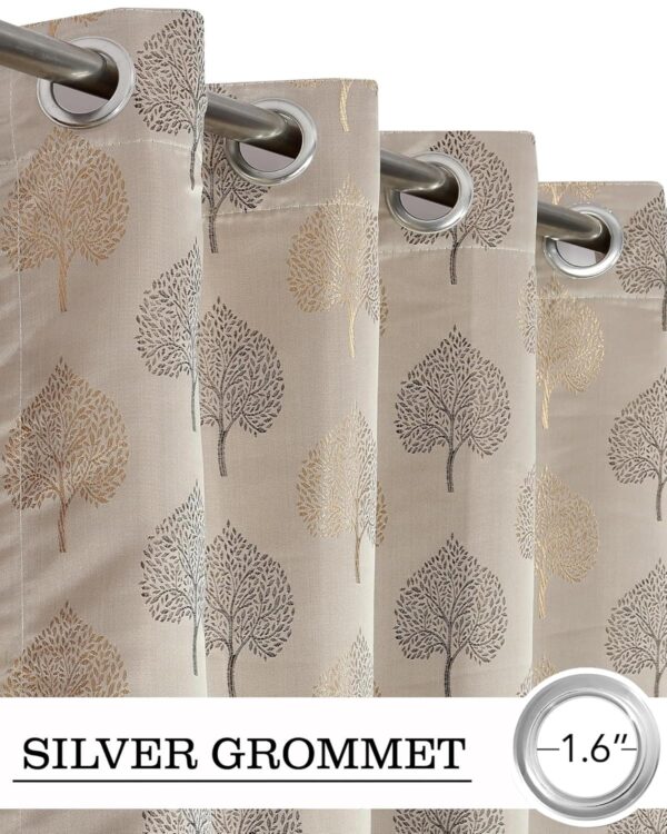 Supreme Betel Leaf Curtains: 80% Room Darkening Coffee Window Drapes - Image 2