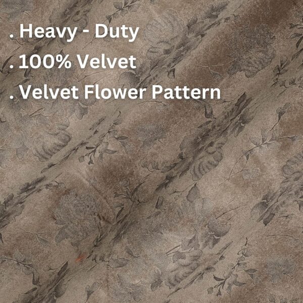 Elegant Grey Floral Velvet Door Curtains for Thermal Insulation and Room Darkening - Image 5