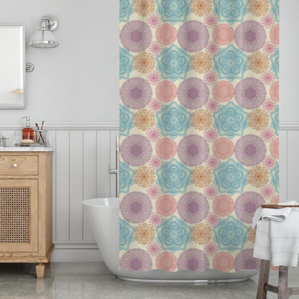 Elegant Waterproof Shower Curtain Set - ArtzFolio Floral Design 5x8 Feet - Image 8