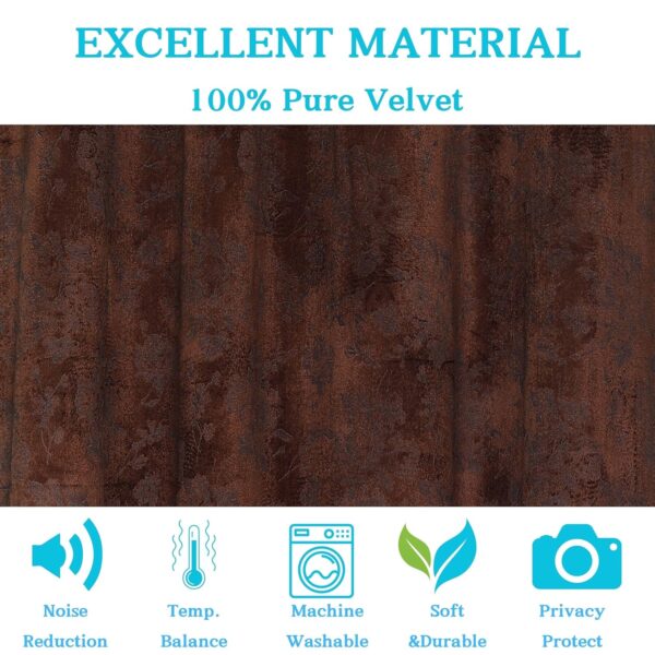 Suede Velvet Floral Curtain: 80% Room Darkening for Cozy Living Rooms - Image 7