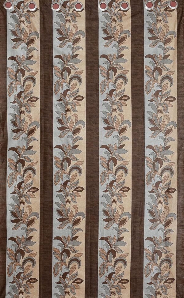 Stylish 4-Piece Brown Abstract Polyester Curtains for 7-Foot Doors - Image 5