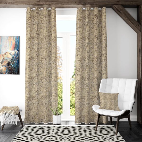 Elegant Brown Room Darkening Curtains for 8 Feet Doors - Set of 2 - Image 3