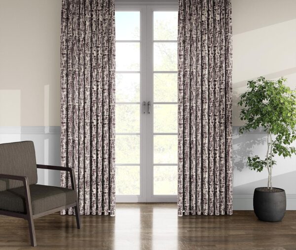 Ecotex Premium Cotton Blackout Curtains in Maroon - 7 Feet Long Set of 2 - Image 2