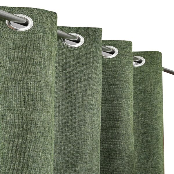 Stylish 7 Feet Jute Curtains for Doors and Windows - Hypoallergenic Green Parda - Image 2