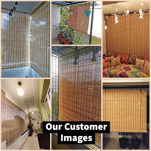 Bamboo Roll-Up Curtain: Privacy, Sun Protection for Windows and Doors - Image 6