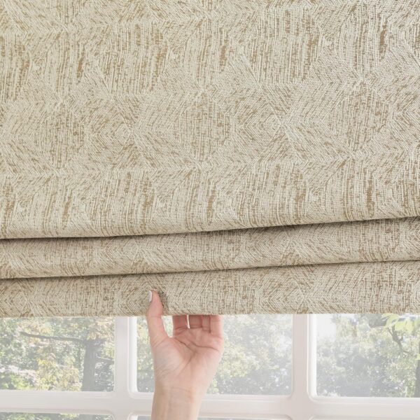 Stylish Total Blackout Cordless Roman Shade in Beige - 27" x 64" - Image 4