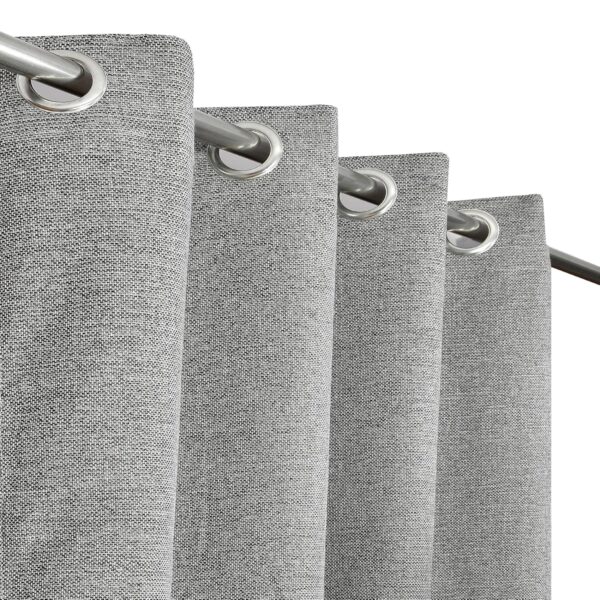 Stylish Blackish-Gray Jute Curtains for Doors and Windows - 7 Feet Long - Image 2