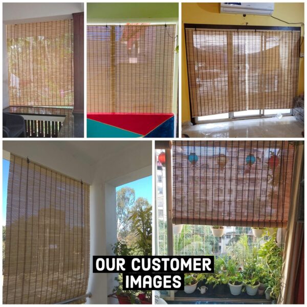 Bamboo Roll-Up Curtain: Privacy, Sun Protection for Windows and Doors - Image 8