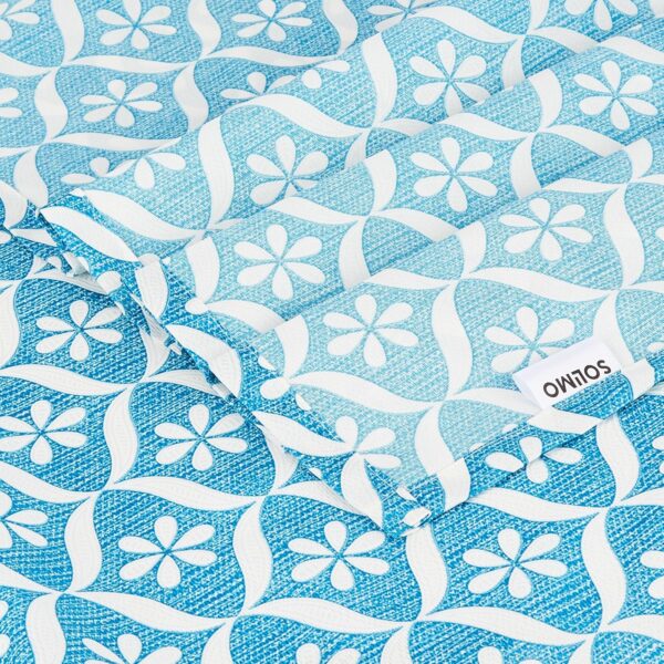 Stylish Solimo Aqua Curtains: Premium Polyester Cotton, Geometric Print, Easy Care - Image 9