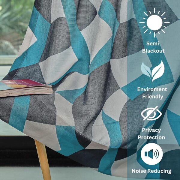 Tramb Printed Polyester Curtains: Stylish Privacy with Noise Reduction and Thermal Resistance - Image 5