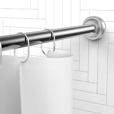 Adjustable Moforoco Tension Shower Curtain Rod – No Drill, Versatile & Stylish