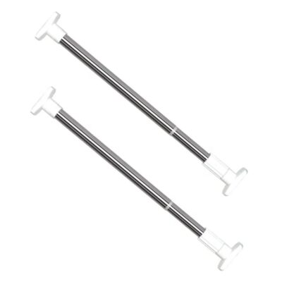 Adjustable Stainless Steel Curtain Rods for Shower, Closet, and Wardrobe Use