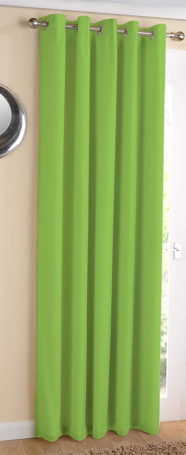 Apple Green Cotton Blackout Curtains for Room Darkening - 5ft Long