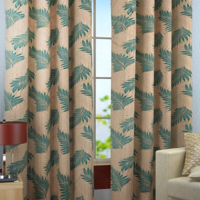 Aqua Blue 2 Piece Candy Polyester Long Door Curtains for Stylish Decor