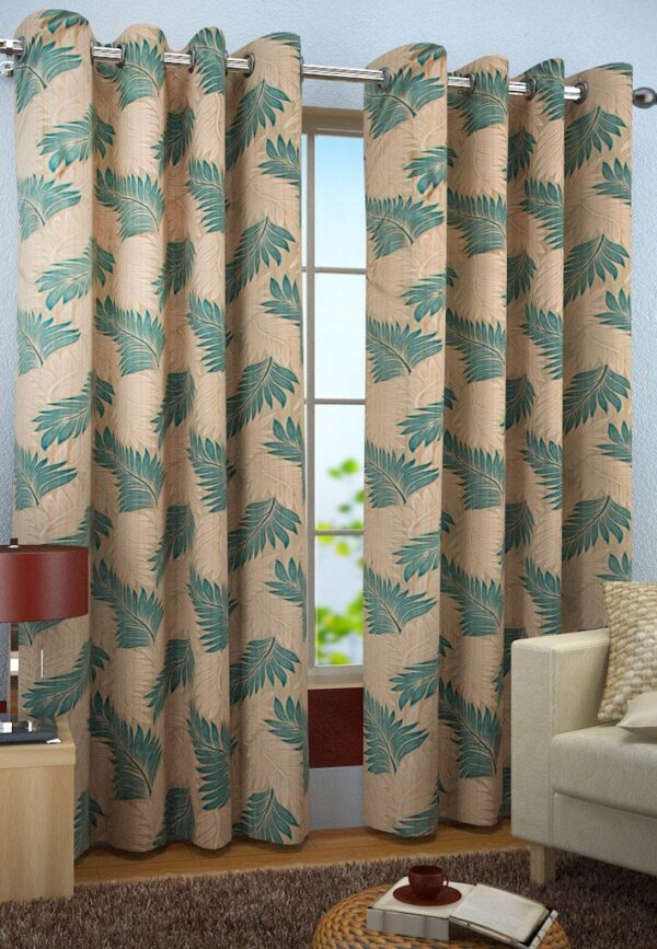 Aqua Blue 2 Piece Candy Polyester Long Door Curtains for Stylish Decor