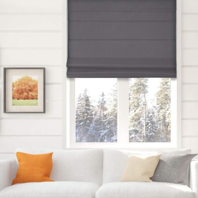 Arlo Blinds Graphite Thermal Roman Shades: Cordless, Room Darkening, Stylish Solution