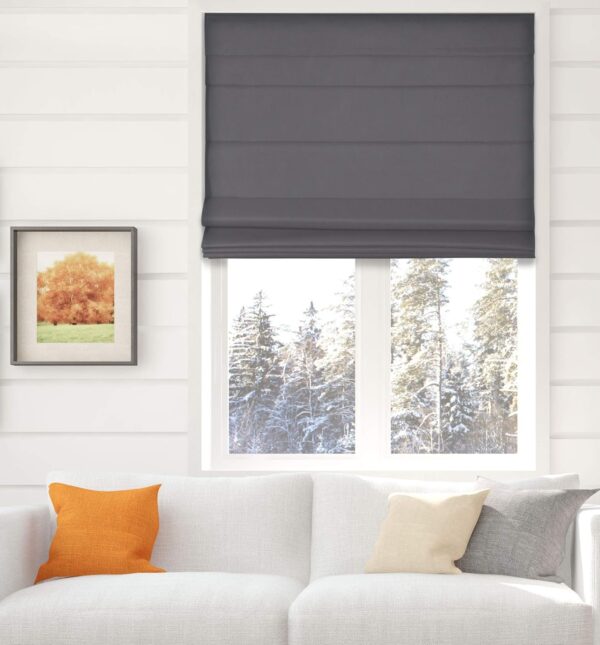 Arlo Blinds Graphite Thermal Roman Shades: Cordless, Room Darkening, Stylish Solution